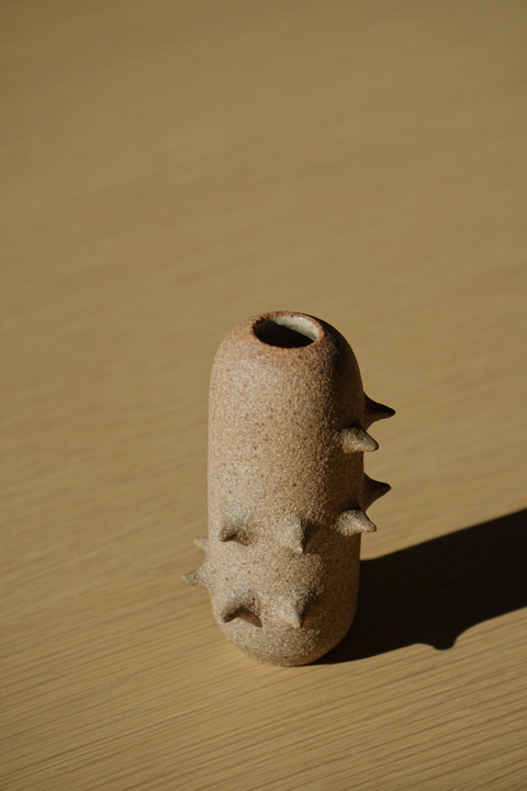 Mini Spikey Bud Vase, Sand