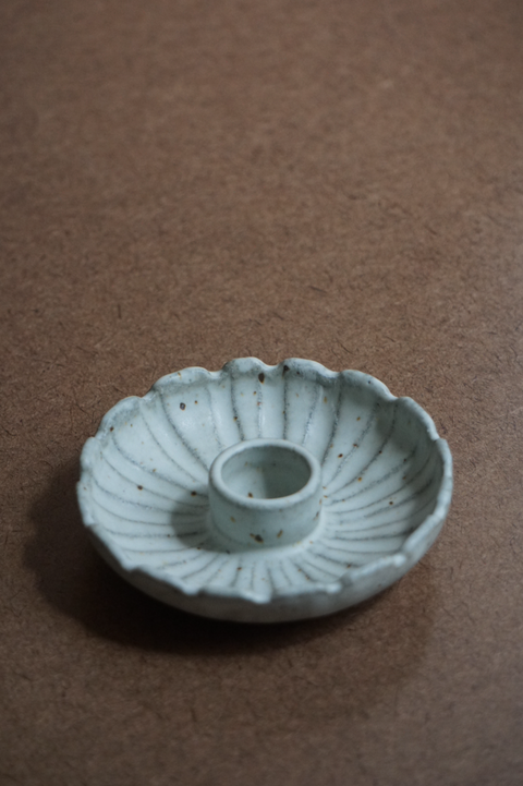 Carved Candle Holder, Stone