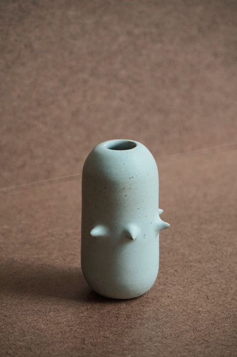 Mini Spikey Vase, Matte White